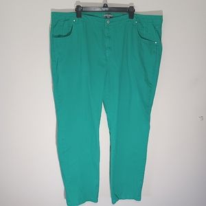 Jessica London Green Denim Pants